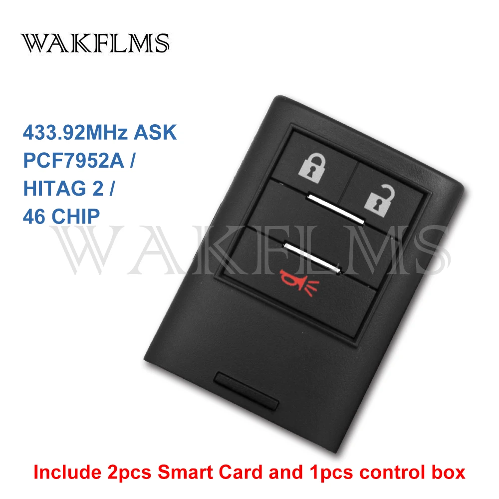 

2pcs 3 buttons smart card remote car key 433.92MHz for Chevrolet Captiva II 2013 PCF7952A HITAG 2 46 CHIP OEM