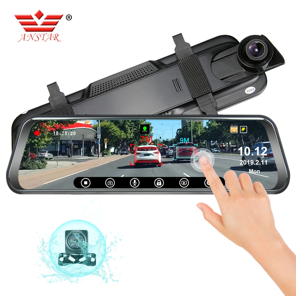 ANSTAR Автомобильный dvr Android 4 г Автомобильное Зеркало Dash Cam 1080 P Dvr автомобиль ужин ночного видения ADAS gps камера заднего вида Dash Cam зеркальный