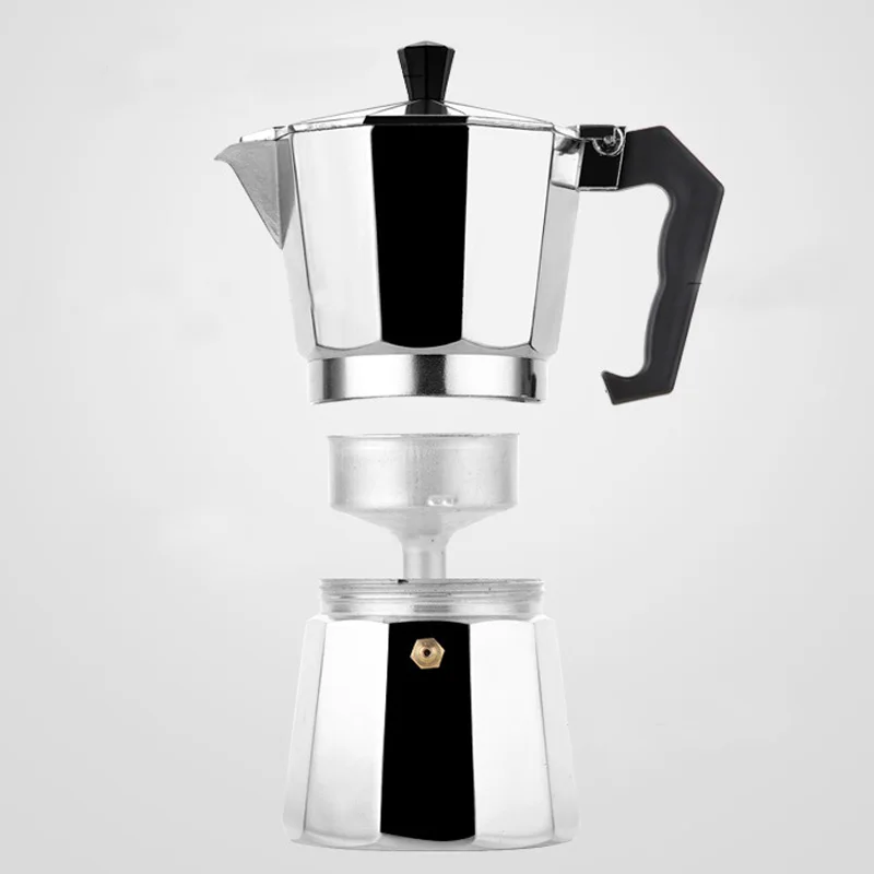 Stainless Steel Moka Coffee Maker Mocha Italian Top Moka Cafeteira Expresso Latte Stovetop Filter Coffee Pot Percolator  (2)