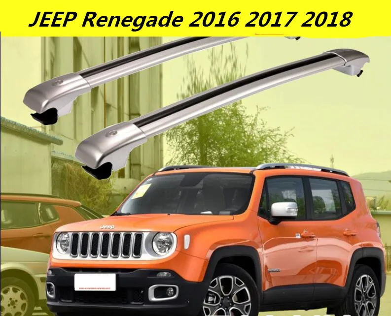 

JIOYNG Aluminium alloy Car Roof Rack Baggage Luggage Bars Fits For JEEP Renegade 2016 2017 2018