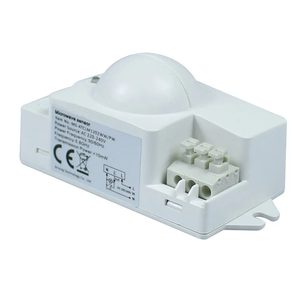 

SXZM AC220-240V Microwave Radar Sensor Switch Auto Induction Motion Smart Detector 500W for Panel Ceiling Light,Entrance,Stairs