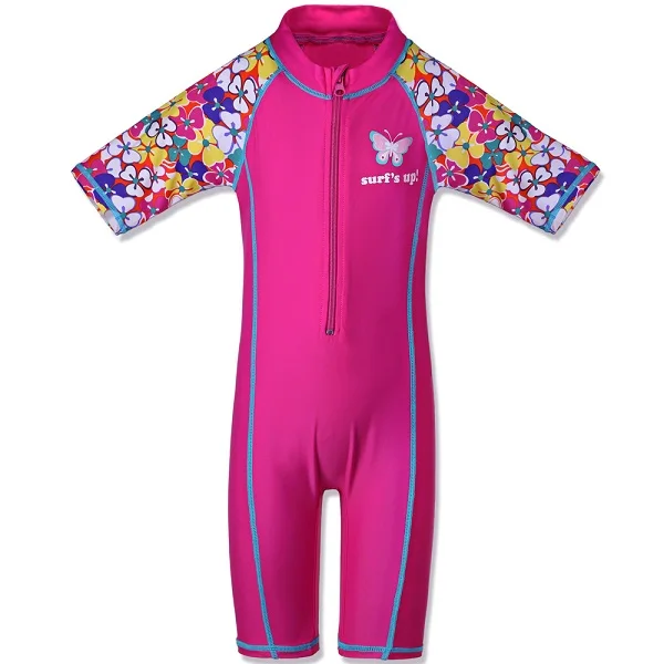 BAOHULU/купальный костюм для маленьких девочек с цветочным рисунком, UV UPF50+ цельный детский купальный костюм для девочек, для От 3 до 12 лет, детский купальный костюм, пляжная одежда - Цвет: S246