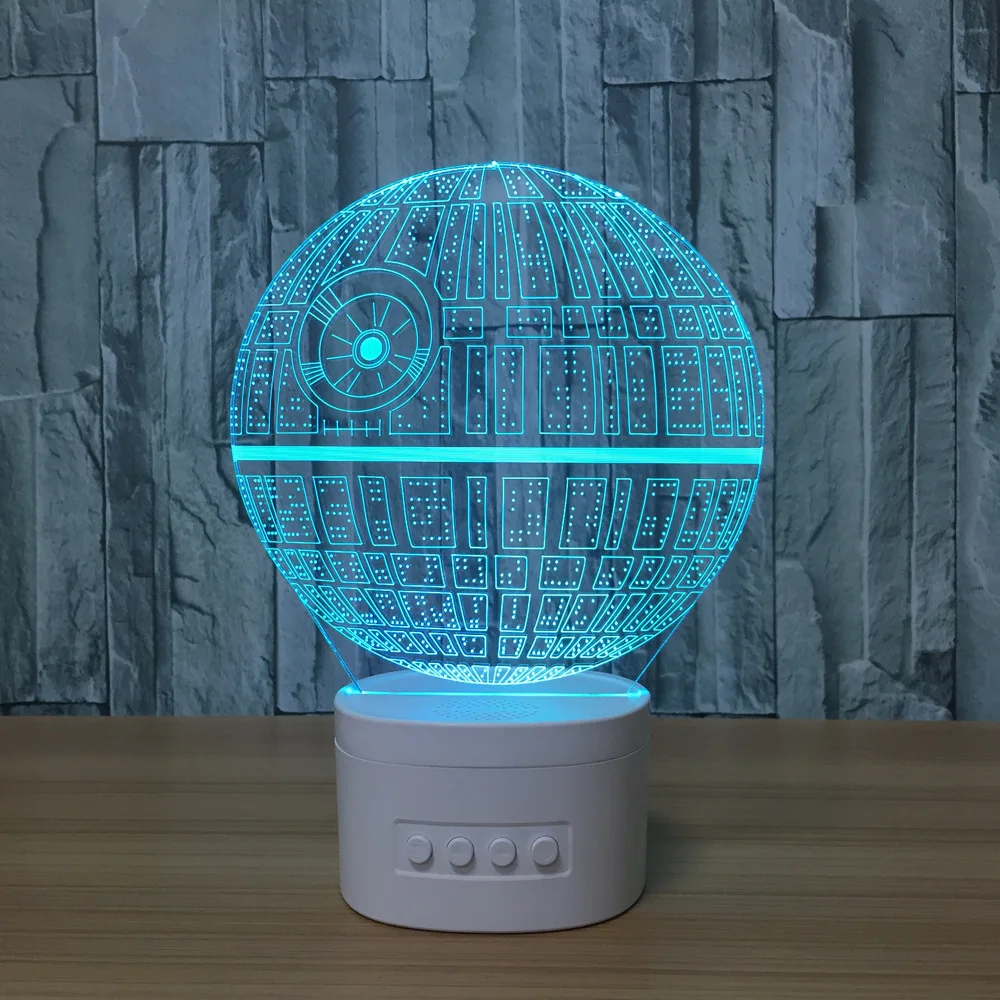 3D ночной светильник s Звездные войны Bluetooth колонка музыкальная лампа Death Star 5