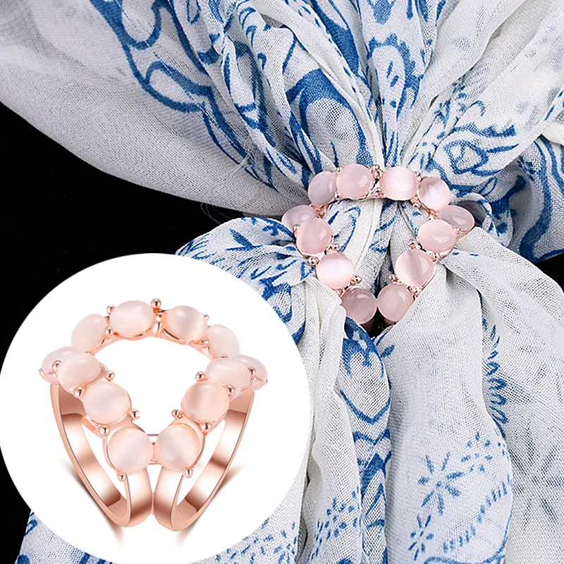 

WC001 Hijab Shawl Scarf Buckle Imitation Opal Scarves Clips Women Fashion Jewelry Brooches OL Style NEW