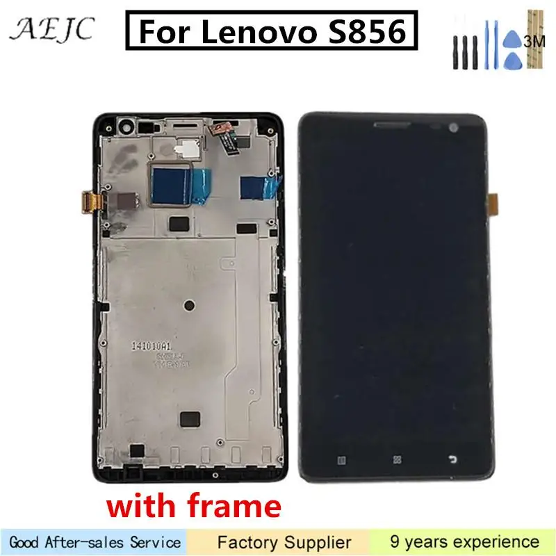 Для Lenovo S856 ЖК-дисплей с рамкой кодирующий преобразователь сенсорного экрана в