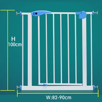 100 см высокие лестничные ворота 82-90 см ширина Детские Безопасные ворота железные ворота дом ворота ПЭТ изоляция двери Белый Цвет безопасности - Цвет: main door ba