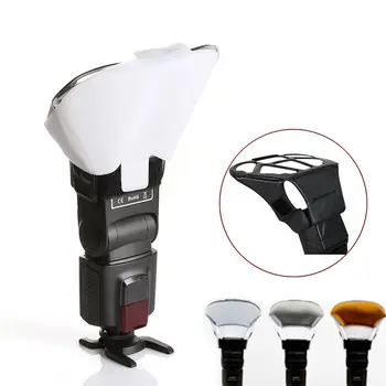 

Universal Speedlight Flash Diffuser/Softbox Honeycomb Grid & Tri-Color Reflector + tracking number