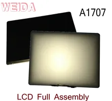 WEIDA 95% New LCD 15.4″ For Macbook Retina A1707 Display Touch Screen Full Complete Assembly Replacement A1707 Silver/Grey
