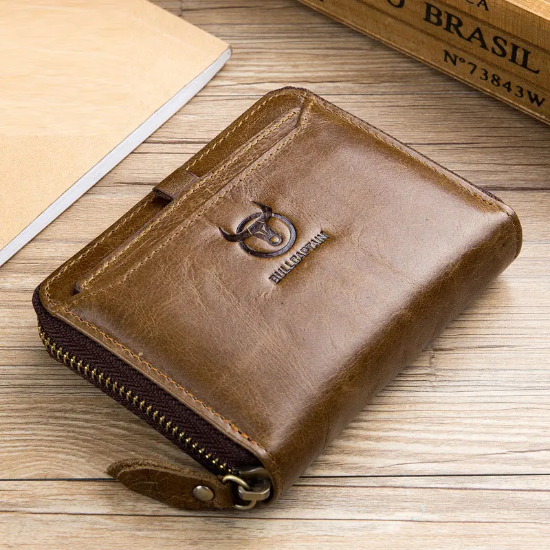 

Vintage Genuine Leather Men Wallets Multi-Functional Cowhide Card Holder Coin Purse Genuine Leather Short Wallet for Men