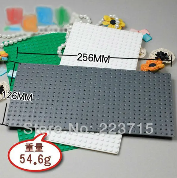 

Free Shipping! 3pcs*Plate 16x32* Size:12.8cmx25.6cm DIY enlighten block bricks,Compatible With Lego Assembles Particles