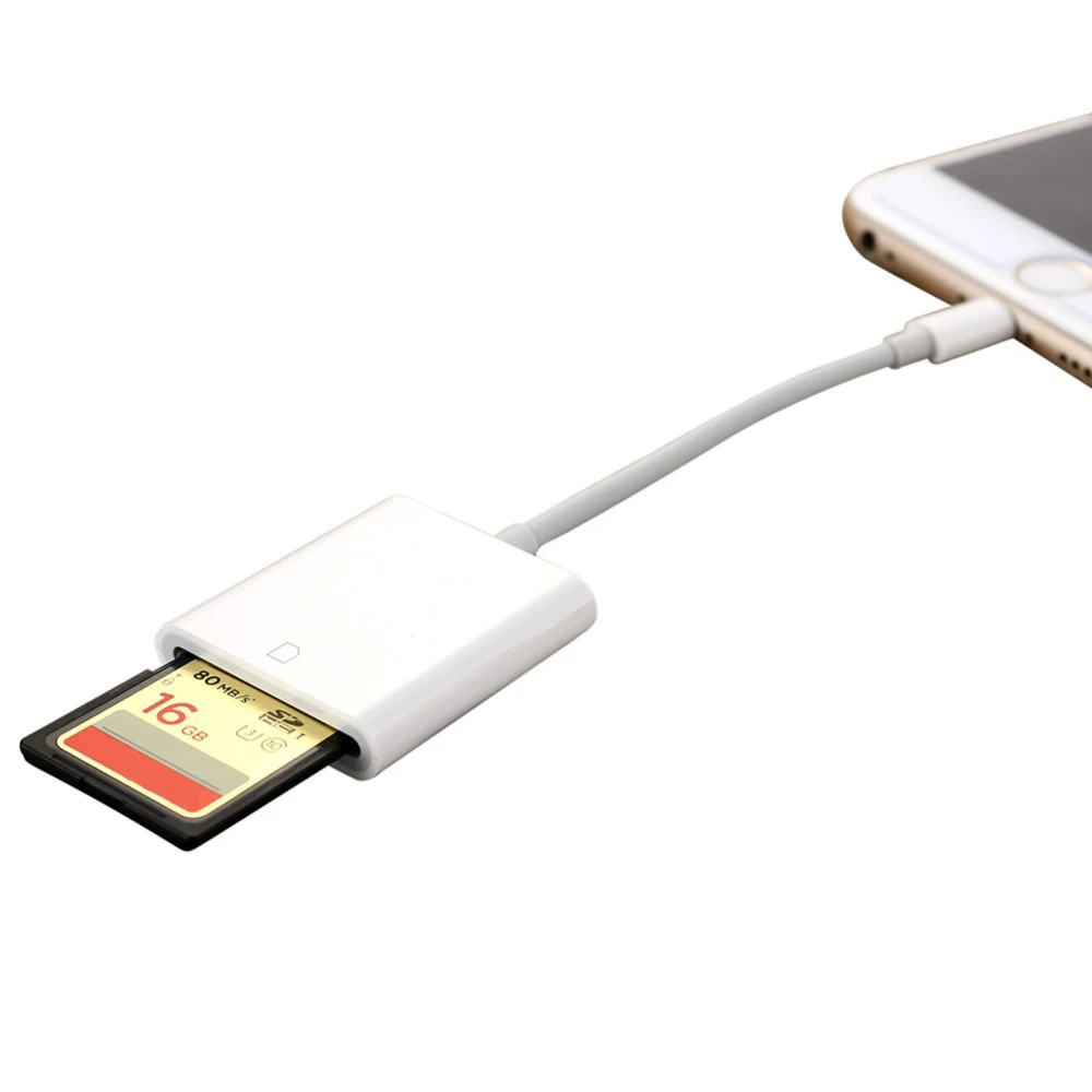 Ingenlon SD Card Reader Smart Камера Card Reader Lighning адаптер для iPhone iPod Apple карты памяти SD адаптер без APP нужно