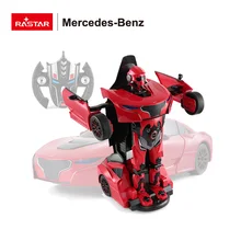 Rastar RS 1:14 пульт дистанционного управления автомобиль трансформироваться в робот с светодиодный автомобиль электрический игрушечный автомобиль для детей 74700