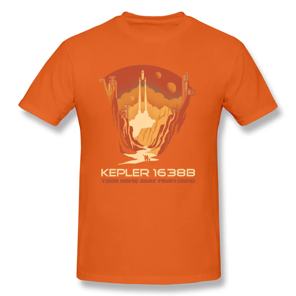 New World Kepler 1638b 15471 Tshirts Fitness Tight Short Sleeve Fashion Crew Neck All Cotton T Shirt Tops & Tees for Men Summer New World Kepler 1638b 15471 orange