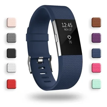 

Colorful Silicone Watch Strap for Fitbit Charge 2 Small Large Replacement Sport Watch Band Bracelet for Fitbit Charge 2