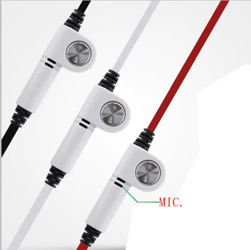 10X colorful walkie talkie earbud in-ear style flat wire earpiece with push to button (ptt) mic.  one wire earphone headset (3)