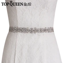 TOPQUEEN S370 королевская медаль ремесло свадебный пояс элегантные свадебные ленты кристалл жемчуг бисером Высокое качество свадебный пояс