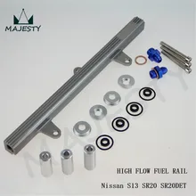 High Flow top feed injector billet fuel rail for 240SX S13 SR20 SR20det Silvia packing size 39x10x6 gray