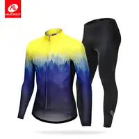 NUCKILY Set Bicycle Clothing Women Road Bike Wear Gradient Colour Sportsuit Ciclismo Ropa Maillot Cycling Jersey 2019