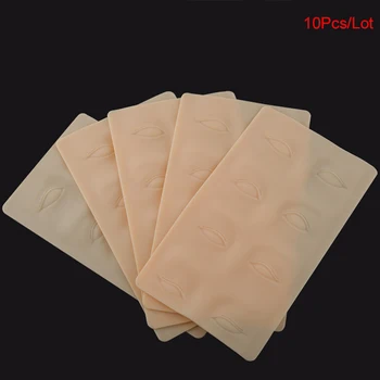 

10Pcs Professional New 3D Eye Tattoo Practice Skin Silicone Permanent Needle Eyebrow Sheet Eye Makeup accessoire de tatoo Supply