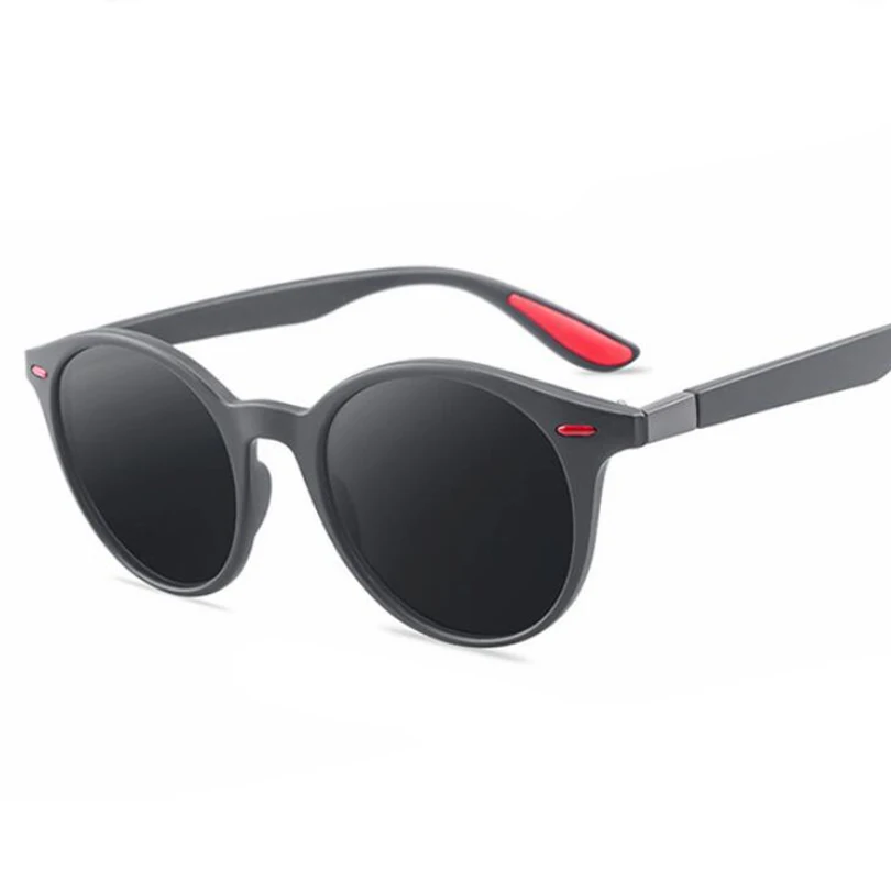 Круглые поляризационные солнцезащитные очки для мужчин, фирменный дизайн, зеркальные солнцезащитные очки для женщин, Ретро стиль, классические винтажные очки для вождения, Gafas De Sol
