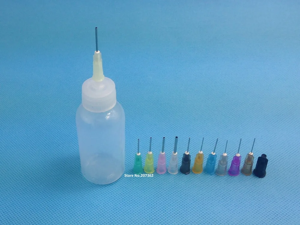 

2Sets/Lot 30cc Plastic applicator Luer Slip Tip needle bottle with needles /replaceable needle system