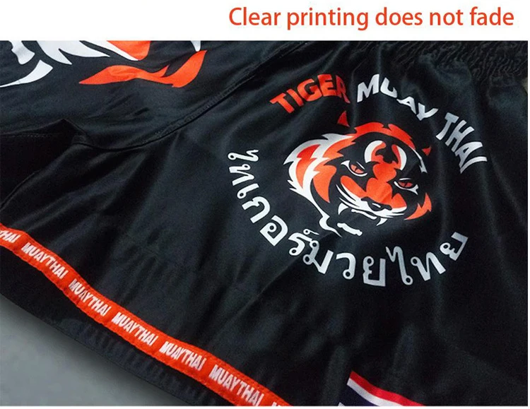 Боксерские штаны MMA Tiger Muay Thai Комбинированные тренировочные дышащие шорты Sanda