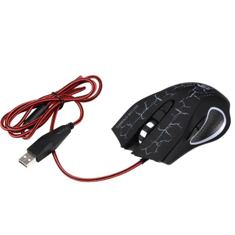  A888B Wired Gaming Mouse 6-keys 5500dpi Color Glowing Gaming Mouse Designed for Game for PuBG LOL D