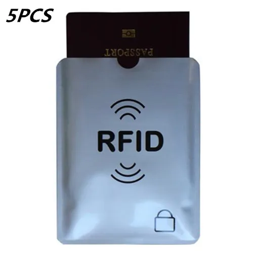 5 шт. Толстая алюминиевая фольга анти Rfid Блокировка паспорта держатель Rfid паспорт протектор Rfid Блокировка Обложка для паспорта - Цвет: 5 PCS passport