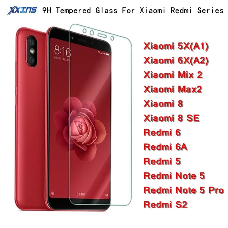 Закаленное Стекло для xiaomi 6X 5X A1 A2 8 SE Redmi 6A S2 5A 5 Plus Note pro глобальная версия Экран