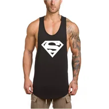 Брендовая одежда для фитнеса Супермен для бодибилдинга мужские майки спортивная майка мужская майка из хлопка без рукавов