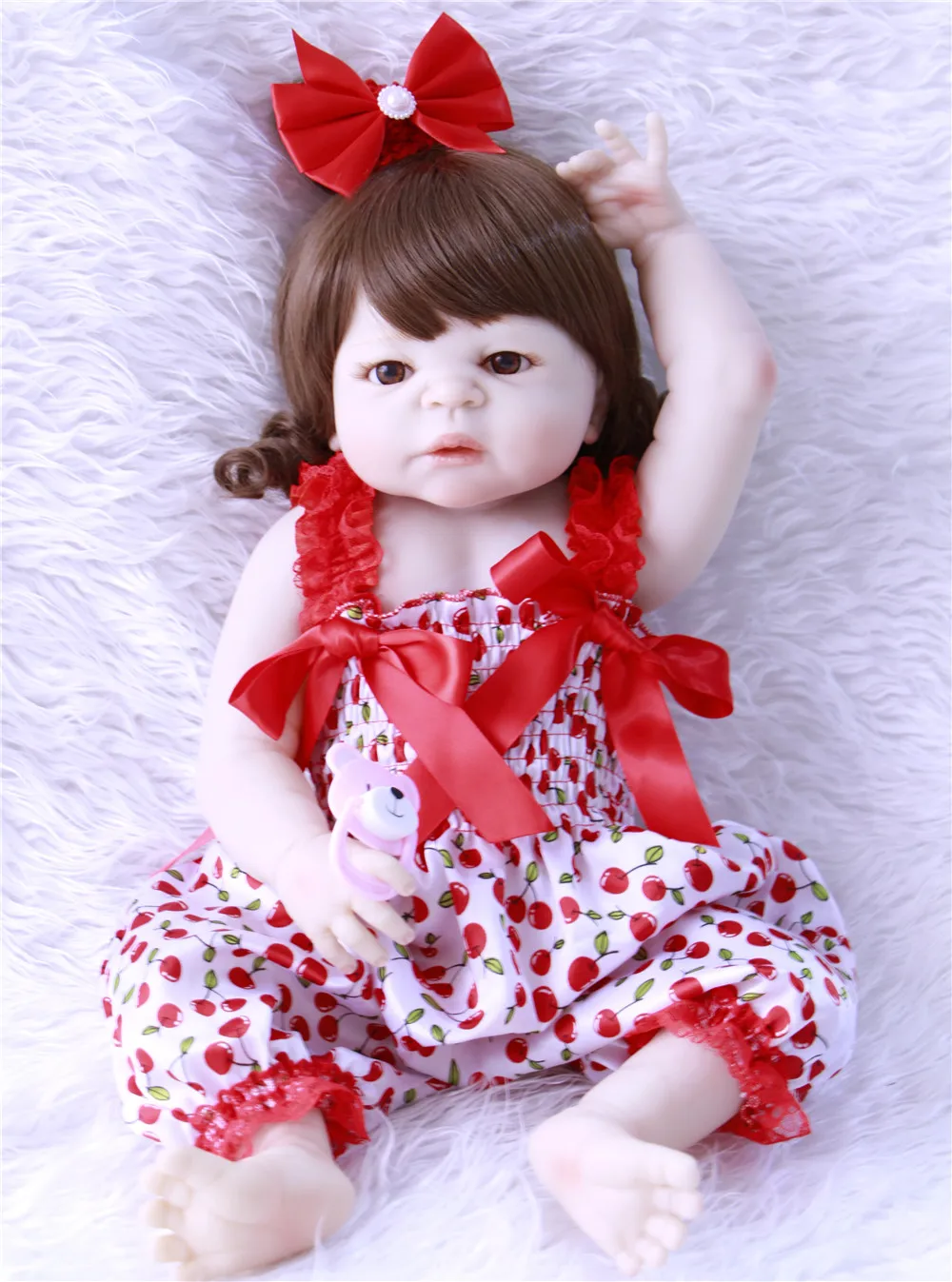 NPKCOLLECTION 55CM Soft Silicone Reborn Dolls Baby Realistic Doll
