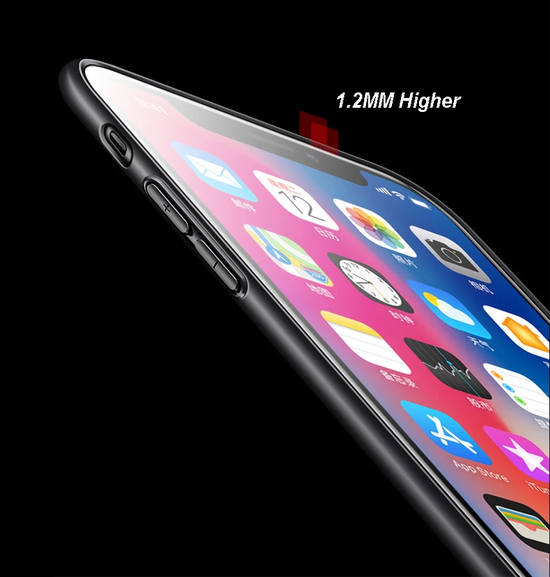 Ultra thin Soft TPU + Transparent 9H Tempered Glass Phone Back Case For iPhone X 8 7 Plus Soft Silicone Rubber Shockproof Cover (7)