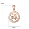 12 Choose Women Men 585 Rose Gold Color Pendant Necklace Zodiac Constellation Pisces Pendant Chain ► Photo 3/6