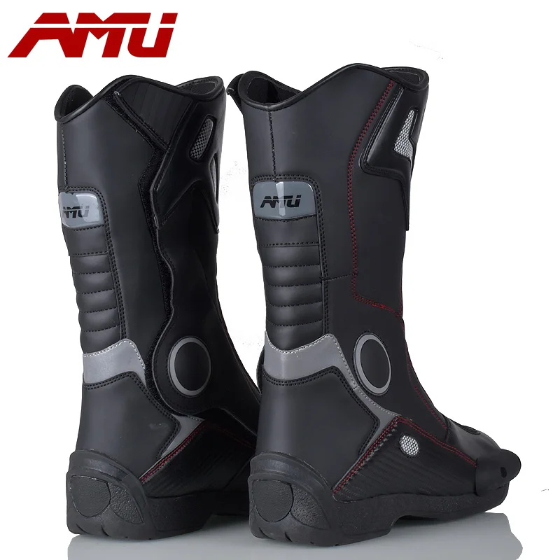 AMU мотоциклетные ботинки Водонепроницаемые кожаные ботинки|motorcycle boots|boots motomoto boots