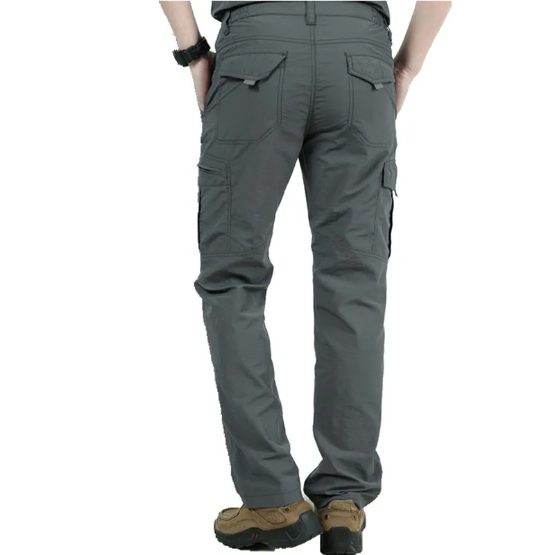 Günstig Neue Sommer Quick Dry Cargo Hosen Mens Armee Militärischen Stil Hosen für Männer Atmungs leichte Wasserdichte Männliche Hosen PN11