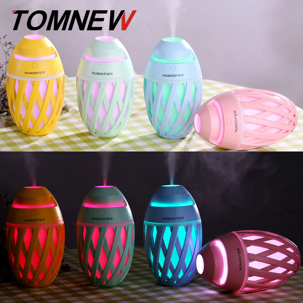

TOMNEW 320ML Mini Cool Air Humidifier USB Portable Ultrasonic Olive Air Cleaner Diffuser with LED Light for Home Office or Car