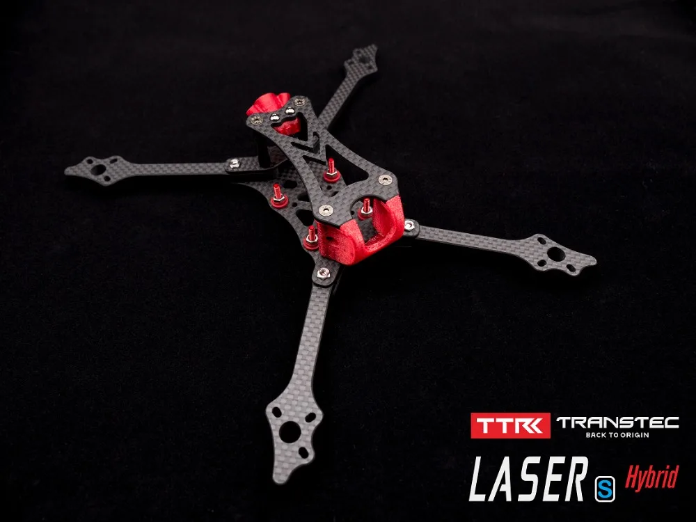 TRANSTEC LASER HD S LITE 224 мм FPV гоночный Дрон Рама 6 мм Arm 7075 алюминиевое гладкое покрытие углеродное волокно 4 в 1 ESC 5 дюймов реквизит