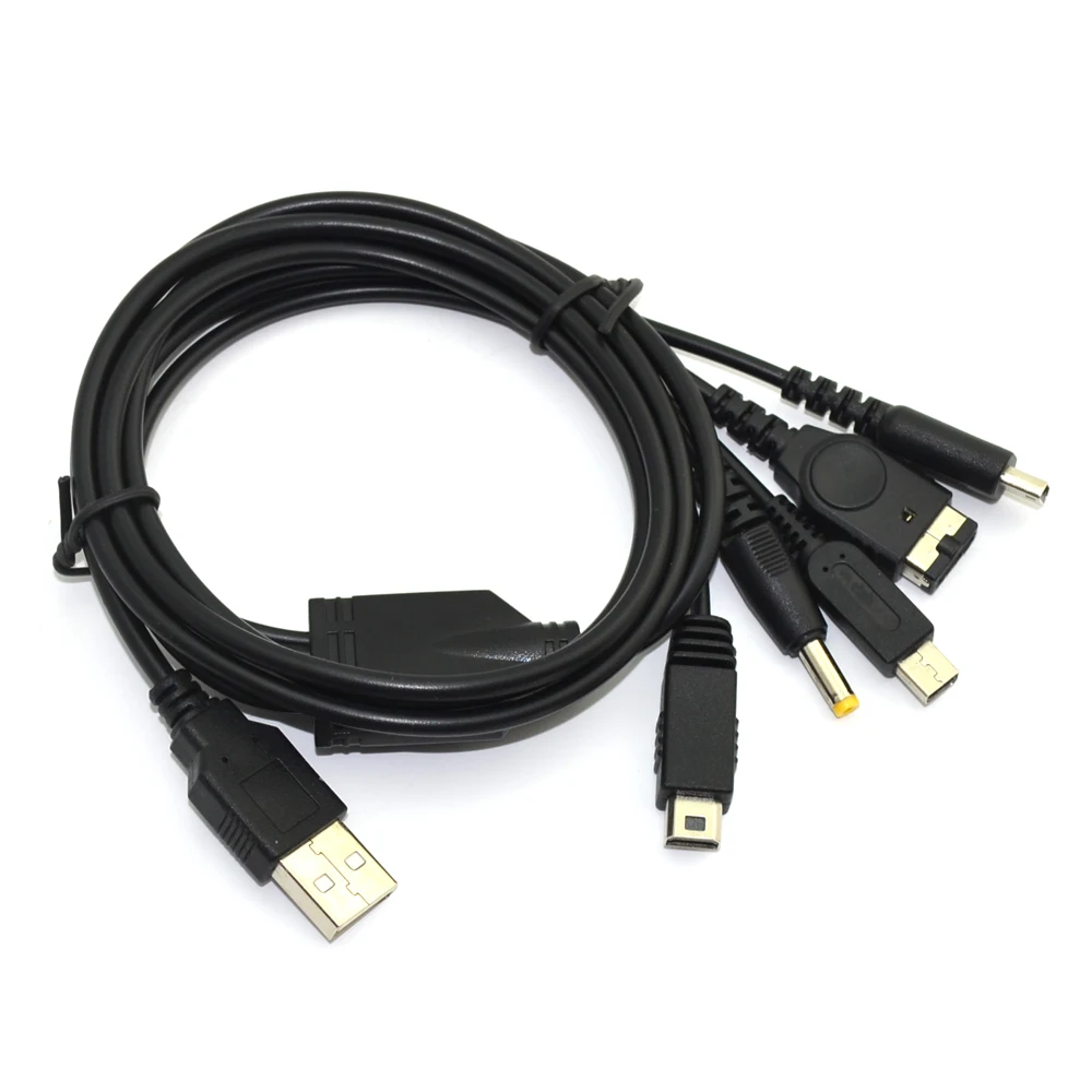 10 шт. для 3DS NDSL GBA SP Wii U PSP 5 в 1 мульти USB кабель зарядки|Запасные части| |