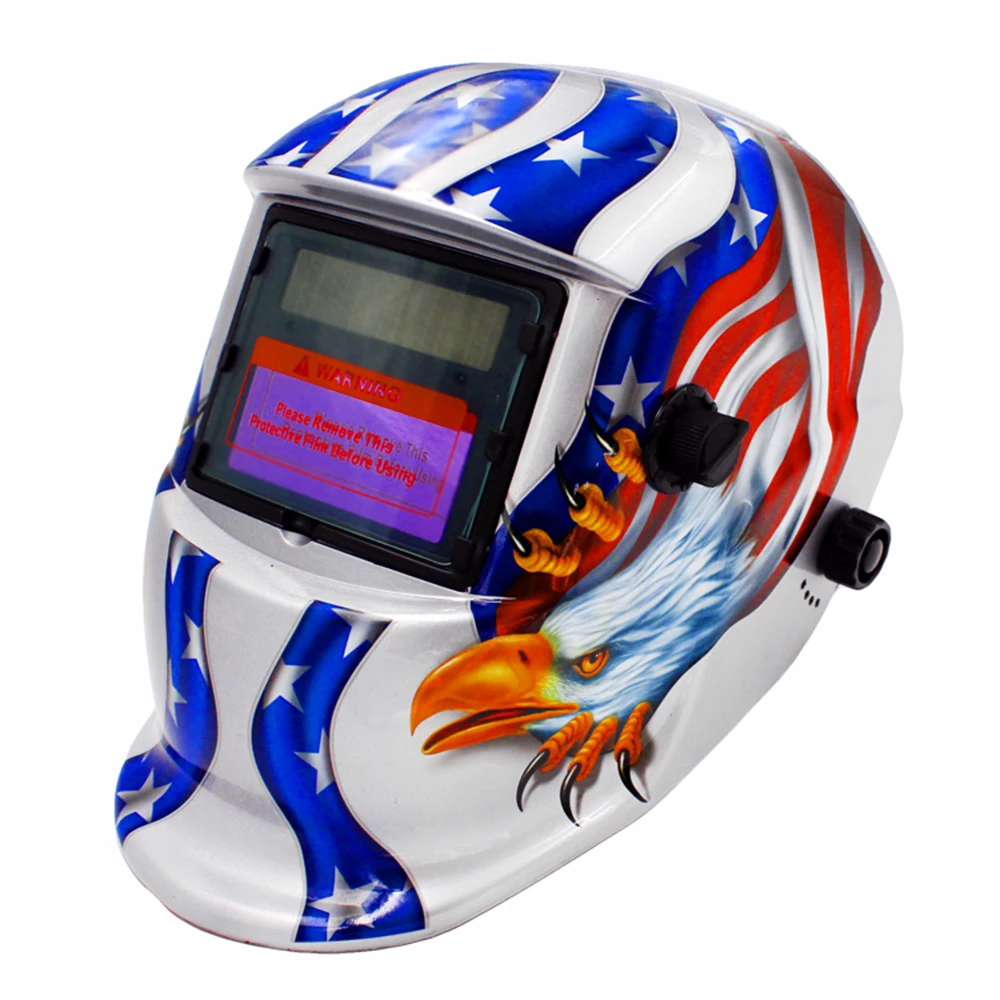 

Solar Powered Welding Mask Helmet Auto Darkening Hood Adjustable for Mig Tig Arc Welder Mask Electric Welding Mask