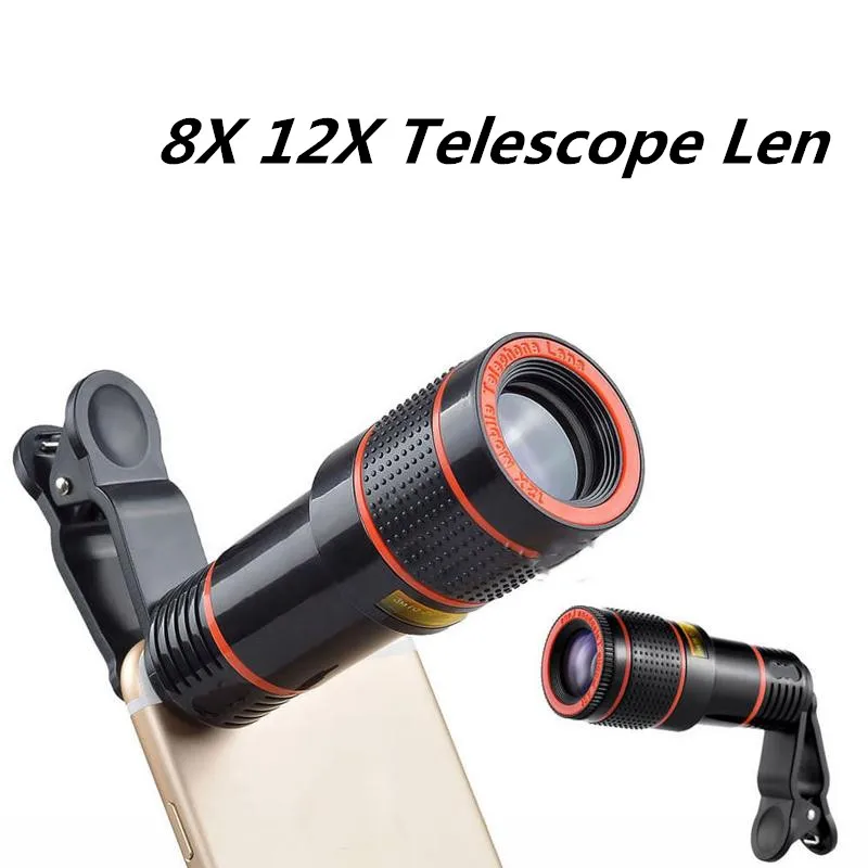 Universal 8X 12XOptical Zoom Telescope Camera Lens Clip