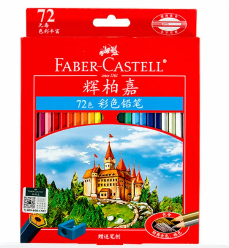 Faber Castell 36/48/72 Цвет карандаш для школы Lapiz жирной Профессиональный карандаши для рисования Rainbow Цвета Lapis Escolar канцелярские принадлежности - Цвет: 72 colors