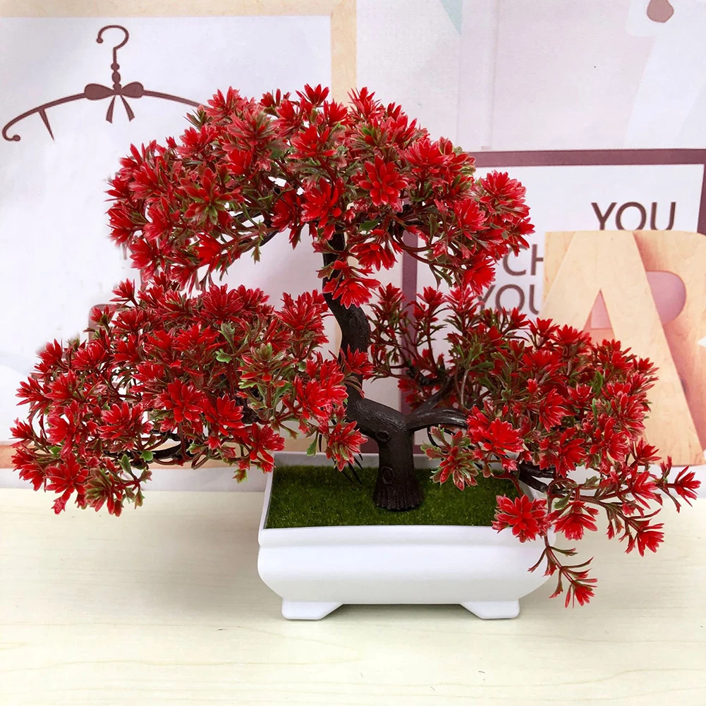 Artificial Pine Tree Plants Fake Green Bonsai Plant Guest Greeting Wedding Office Flower Home Decor Party Supplies | Дом и сад