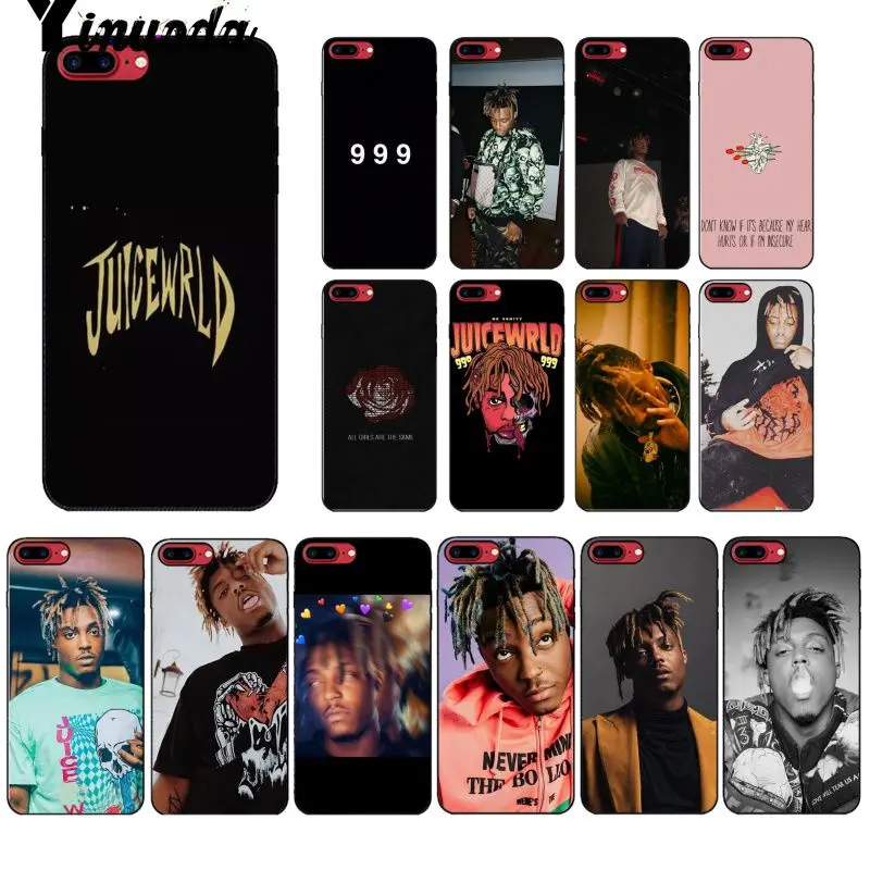 Мягкий силиконовый чехол Yinuoda Juice WRLD из ТПУ для телефона Apple iPhone 8 7 6 6S Plus X XS MAX 5 5S SE XR