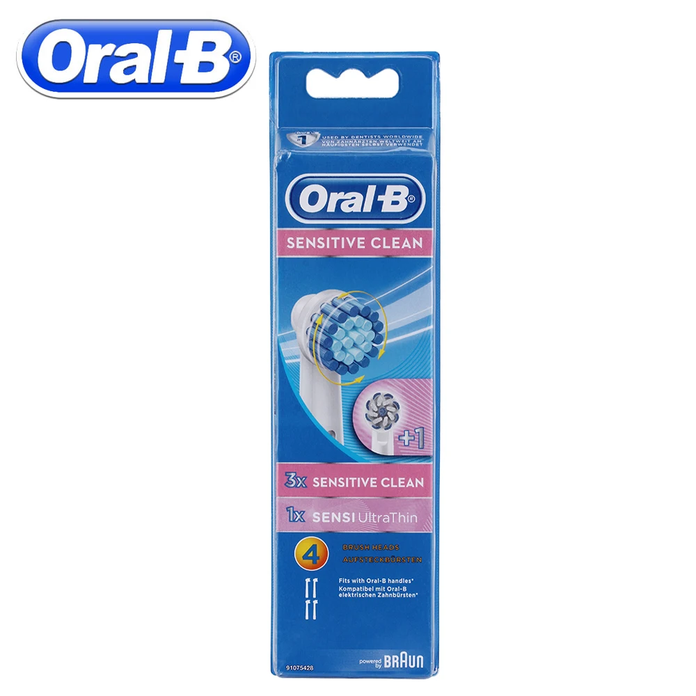 Comprar 4 unds pack Oral B sensible reemplazo del cepillo de dientes eléctrico cabeza para Oral B vitalidad cepillo de dientes eléctrico cabeza