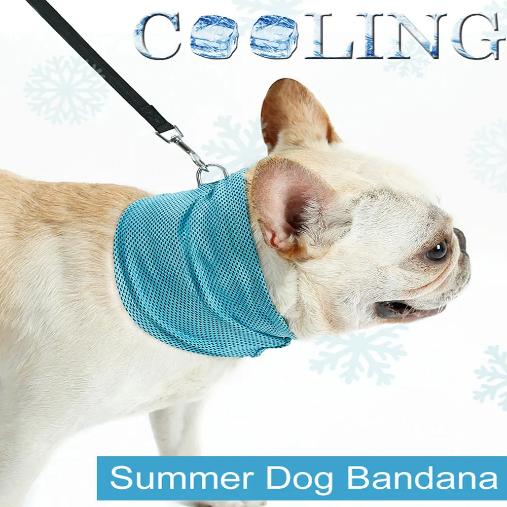 Summer Dog Functional Type Collar Instant Cooling Pet Bandana Dog Scarf