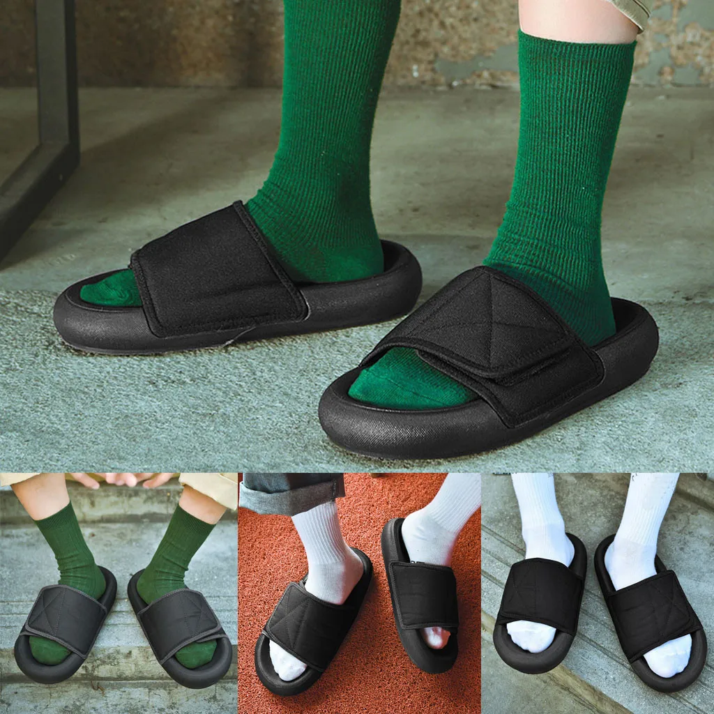 

Home Sole male Casual Soft Summer Couple's Fashion Non-slip Slippers Thick Bottom Casual Slippers Toe Foot shoes
