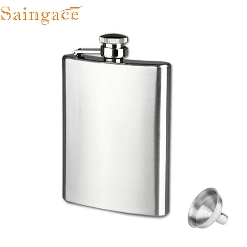 

2019 8oz Stainless Steel Pocket Hip Flask Alcohol Whiskey Liquor Screw Cap + Funnel B #WQY30