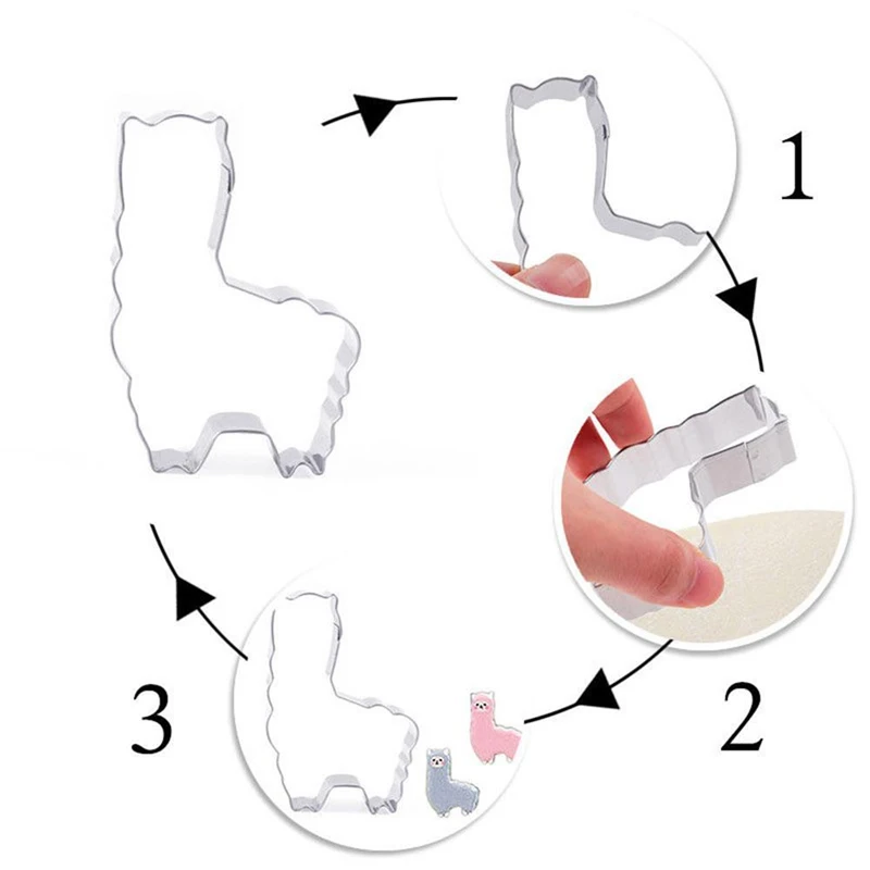 Рождественский конь Альпака формочка для печенья из нержавеющей стали для резки конфет формы для печенья инструменты для приготовления пищи металлические Формочки форма для печенья штамп