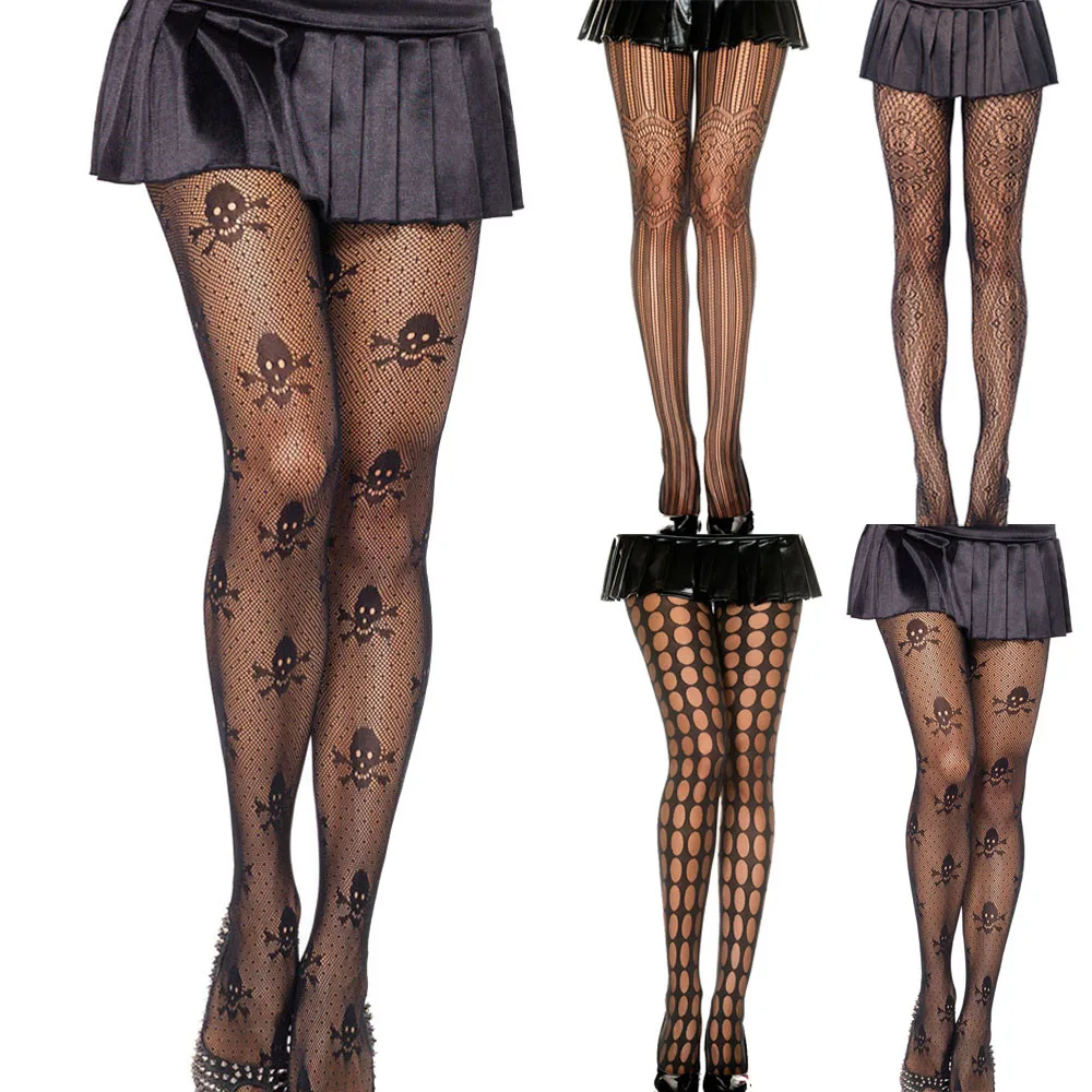 

thigh high stockings plus size Women's Black Lace Fishnet Hollow Patterned Pantyhose Tights Stocking Lingerie Sport Socks JAN2