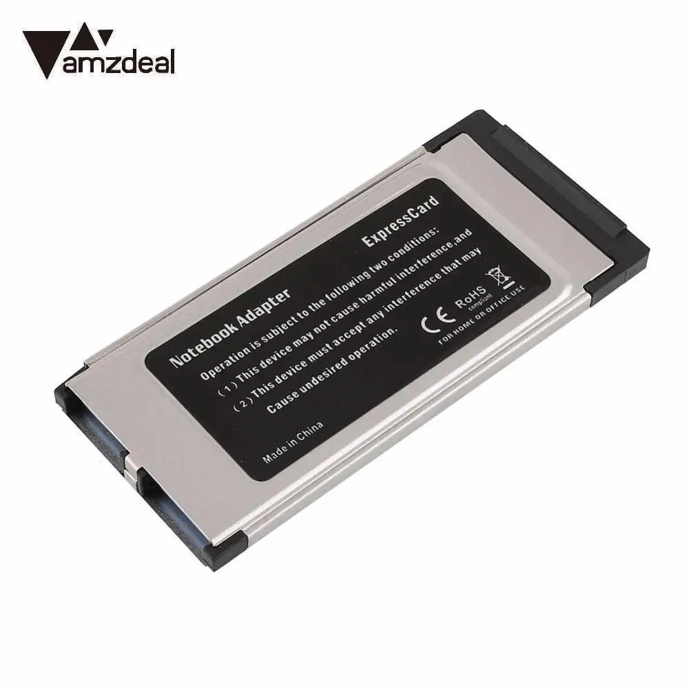 AMZDEAL 2019 Новая супер скоростная Экспресс карта ExpressCard 34 мм на два 2 порта USB 3 0 BC628 для